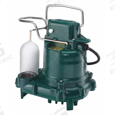 ZOELLER Submersible Sump Pump: 3/10 hp, 115V AC, 34 gpm Flow Rate @ 10' of Head - General Purpose Submersible Sump Pumps