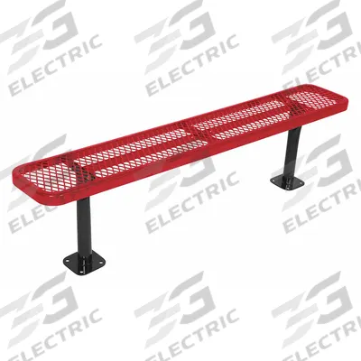 ULTRASITE Outdoor Bench: Extra Heavy-Duty, 72 in Overall Lg, 18 3/4 in Overall Ht - Thermoplastic Coated Steel Benches