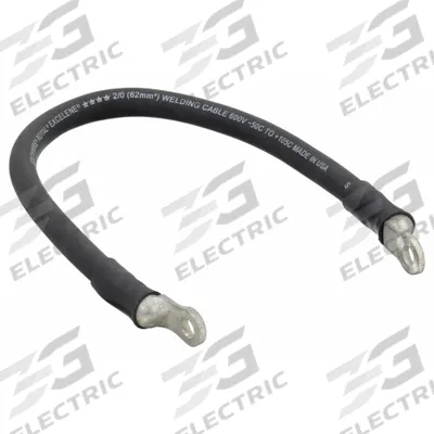 QUICKCABLE Battery Cable Heavy Duty: Battery Cable, 2/0 ga Wire Size, 20 in Overall Lg - Battery Cables