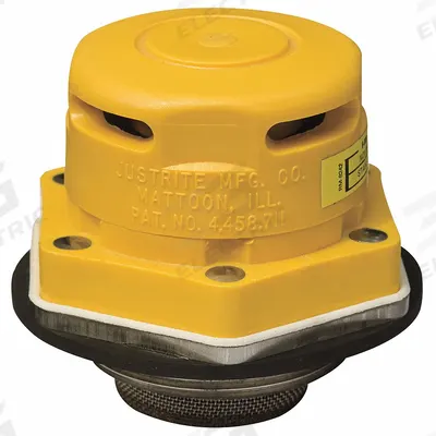 APPROVED VENDOR Pressure & Vacuum Relief Vent: Yellow, 3 psi Min Opening Pressure - Drum Vents