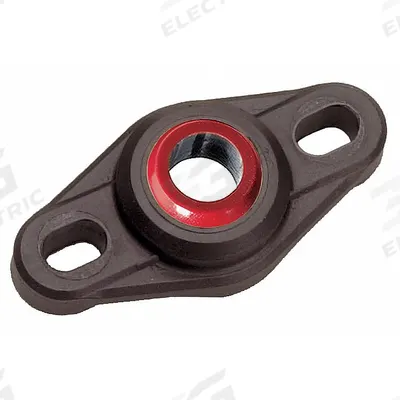 IGUS 2 Bolt Flange Bearing: 2 Bolt, 1/4 in Bore, 1 21/64 in Overall Lg - Maintenance-Free Flange-Mount Plain Bearings