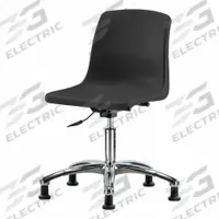 BLUE RIDGE ERGONOMICS Shell Chair: Black, Plastic Material, 17 in Back Ht, 16 in Seat Wd, Stationary (MPN SDHCH-CR-RG-BLK). Key specifications — attr982877: Chrome; attr982865: Black; attr982870: BLUE RIDGE ERGONOMICS; attr982901: Black.