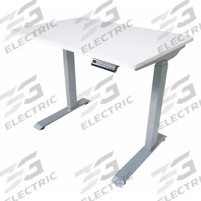 VICTOR Electric Sit-Stand Desk: White, Steel/Wood, 36 in Overall Wd, 23 5/8 in Overall Dp - Programmable Adjustable-Height Desks