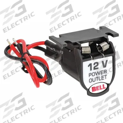 BELL Auxiliary Power Outlet: Power Outlet, 1 Connections, 6 in Cord Lg - 12V Add-On Auxiliary Outlets