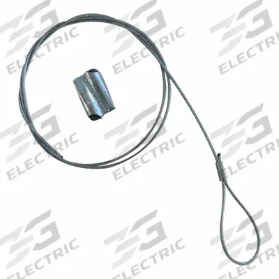 GRIPPLE Wire Rope Hanger: Galvanized Steel, 10 ft Overall Lg, 120 lb Load Capacity - Wire Rope Hangers