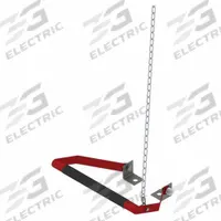 HUGHES SAFETY Foot Control: TREADLE-G, Compatible with Hughes, Steel, Red/Silver. Key specifications — Manufacturer Part Number: TREADLE-G; Includes: Chain; Material: Steel; Compatible Mfr Part No: 18GS34G; Part: Foot Pedal Kit; Compatible with Series: Hughes; For Use With: Eyewash.
