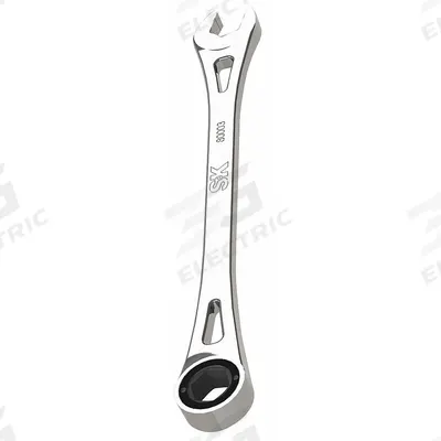 SK PROFESSIONAL TOOLS Combination Wrench: Alloy Steel, Chrome, 10 mm Head Size - Metric 6-Point Ratcheting Combination Wrenches