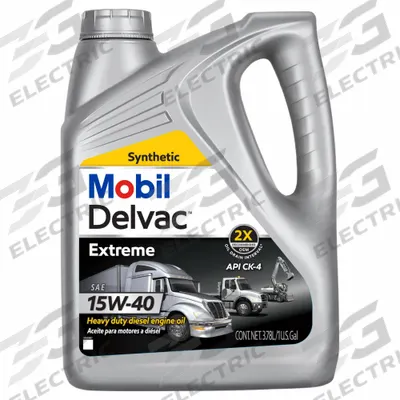 MOBIL Motor Oil: Synthetic, Biodegradable, 1 gal Size, 15W-40 - Diesel Engine Oil
