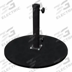 CALIFORNIA UMBRELLA Umbrella Base: Black, For 1 1/2 in Pole Dia, 24 in Overall Dia, 95 lb Max Wt (MPN CRLY903-BLACK). Key specifications — Brand: CALIFORNIA UMBRELLA; Includes Wheels: No Wheels; Color: Black; Material: Steel.