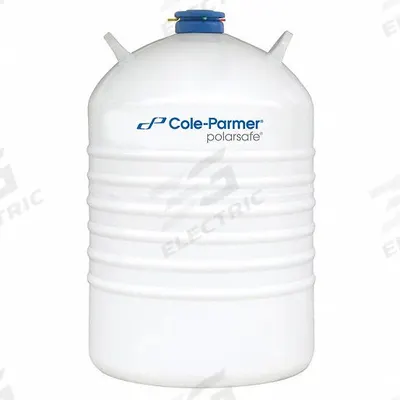 COLE-PARMER Cryogenic Dewar: 35 L Capacity, 18 1/4 in Overall Dia, 27 3/8 in Overall Ht - Cryogenic Dewars