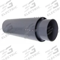 Rain Cap: PVC, For 8 in Duct Dia, 36 3/8 in Overall Lg, 8 5/8 in Inlet Dia, 0.1875 in Material Thick (MPN PVCRCB08). Key specifications — Brand: PLASTIC SUPPLY.