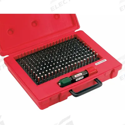 STARRETT Pin Gauge Set: No-Go (Minus), 0.917 in to 1 in, 0.001 in Dia Increment - No-Go (Minus) Pin Gauge Sets - Uncoated Tool Steel