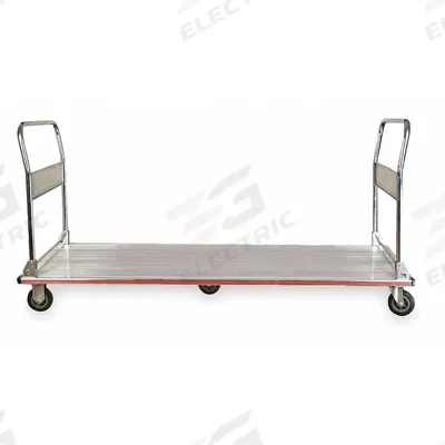 APPROVED VENDOR Platform Truck: 660 lb, 60 in L x 18 in W x 7 in H Deck, Rubber - Aluminum-Deck Platform Trucks with Folding Handles