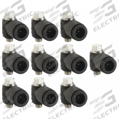 LEGRIS Push-Fit Adapter Fitting: 5/32 in OD Size, Push-to-Connect x MUNF, 25/32 in Overall Lg - Nylon & Nickel-Plated Brass Tube Fittings