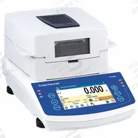 COLE-PARMER Moisture Balance: 50 g Max Capacity, 160°C to 160°C, Infrared, Ethernet/RS-232/USB/WiFi (MPN 1010042). Key specifications — Display Type: Touchscreen; Brand: COLE-PARMER; Interface: RS-232; Moisture Measurement Repeatability: +/- 0.01 % to +/- 0.05 %; Readability: 0.0001 g.