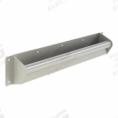 BESTCARE Wall Grab Bar: Stainless Steel, Satin, 250 lb Wt Capacity, 1 1/2 in Base Dia - Institutional Bathroom Grab Bars