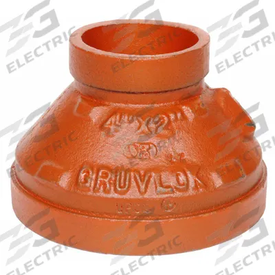 GRUVLOK Metal Pipe Straight: Concentric Reducer, 2 in x 1 1/4 in, Ductile Iron - Grooved Pipe Fittings