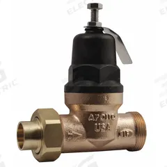 APOLLO Water Pressure Reducing Valve: Solder x Solder, 1 in Pipe Size, Bronze, 15 psig to 75 psig (MPN 36ELF11501S). Key specifications — Brand: APOLLO; Low-Lead Compliance: Low-Lead Compliant.