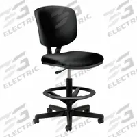 HON Task Chair: Volt, Black, Leather Material, Armless Arm, 19 in Seat Wd, 20 in Seat Dp (MPN H5705.SB11.T). Key specifications — Brand: HON; Tilting Back: No; Frame Material: Plastic; Frame Color: Black; Series: Volt.