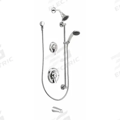 MOEN All Metal Trim Kit: Commercial Posi-Temp T8343, 1.5 gpm Fixed Showerhead Flow Rate - Bathtub Spout, Fixed Showerhead & Handheld Showerhead Faucet Combinations
