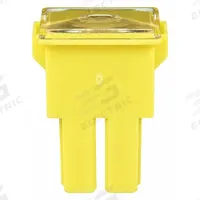 BUSSMANN Automotive Fuse: FLF Series, Yellow, Female, Cartridge, Fast-Acting, 60 A, 32 V DC (MPN FLF-60). Key specifications — Series: FLF; Brand: BUSSMANN.