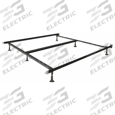 RIZE Bed Frame: King/Queen Fits Mattress Size, 70 in Overall Lg, 60 in Overall Wd - Bed Frame Rails