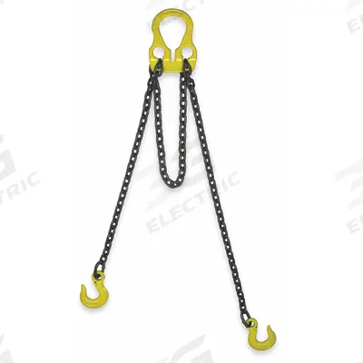LIFT-ALL Adjust-A-Link Chain Sling: 3/8 in Chain Trade Size, 100 Chain Grade, Sling Hook - Adjustable-Length Grade-100 Double-Leg Chain Slings