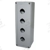 EATON Push Button Enclosure: 30mm, 4 Holes, Non-Metallic, NEMA 12/3/4X (MPN E34N54). Key specifications — attr211299: EATON; attr1043605: Washdown-Corrosion-Resistant.