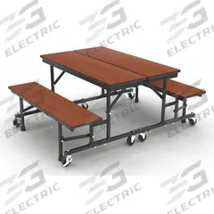 PALMER HAMILTON Convertible Bench Table: Cherry, 30 1/8 in Overall Wd, 29 in Overall Ht (MPN 34M13291508-EG-KDC-B)