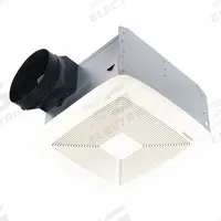 Bathroom Fan: Ceiling, 150 cfm Max, 1.4 sones, 1 Speed, Round Duct (MPN QTXE150). Key specifications — Brand: BROAN; Nameplate Voltage: 120V AC; Sensor Type: None; Duct Shape: Round; Heater: Without Heater; Includes: Damper; Mounting Location: Ceiling; Mounting Type: Directly to Stud or Joist.