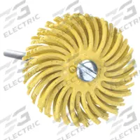 SCOTCH-BRITE Radial Bristle Disc: Type A, 1 in Dia x 1/8 in Wd, 1/8 in Arbor, Ceramic, Yellow, 96 PK (MPN 61500151578). Key specifications — Connector Size: 1/8 in; Brand: SCOTCH-BRITE; Connection Type: Arbor Hole.