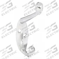 APPROVED VENDOR Coat Hook: Screw, 25 lb Wt Capacity, 2 Points per Hook, Silver, 2 1/4 in Projection (MPN 1XNE4). Key specifications — Color: Silver; Finish: Electroplated; Material: Zinc; Product Type: Coat Hook.