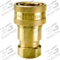 PARKER Hydraulic Quick Connect Hose Coupling: 3/4 in Coupling Size, Brass, 105.99 lpm Max. Flow Rate (MPN BH6-60W). Key specifications — Thread Size: 3/4"-14; Brand: PARKER; Seal Material: Ethylene Propylene.