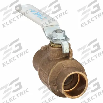 APOLLO Manual Two-Way Ball Valve: 1 1/4 in Size, Bronze, Straight, Sweat x Sweat - Bronze Ball Valves