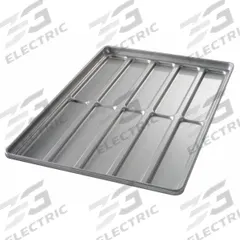 CHICAGO METALLIC Hoagie Bun Pan: Aluminized Steel, 10 Slots, 17 3/4 in Overall Wd, 22 ga Gauge (MPN 41052). Key specifications — Pan Style: Blunt End Hoagie Pan; Brand: CHICAGO METALLIC; Color: Silver; Material: Aluminized Steel; NSF Certified: No; Number of Slots: 10.