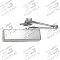 LCN Door Closer: Parallel Mounting Type, Grade 1 - Heavy Duty, Aluminum, 12 1/4 in Lg, 2 1/4 in Wd (MPN 4111-HCUSH LH AL). Key specifications — Manufacturer Part Number: 4111-HCUSH LH AL; Brand: LCN; Closer Series: 4110; Location Use: Interior/Exterior; Spring Type: Adjustable; Product Type: Door Closer; Spring Size: 6; Arm Type: Parallel.