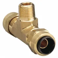 PARKER Compression Tee Fitting: 3/8 in OD x 3/8 in OD x 1/8 in Pipe Fitting Size, Brass, 10 PK (MPN 172P-6-2). Key specifications — attr1195695: PARKER.