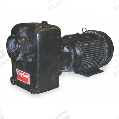 Dayton Centrifugal Pump: Self-Priming, 208-230/460V AC, 88 ft Max Head - 5 to 7-1/2 HP Self-Priming Centrifugal Pumps