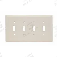 LEGRAND Wall Plate: Decorator-Rocker, 4 Gang, Brown, Jumbo Size (MPN TPJ264LA). Key specifications — Brand: LEGRAND; Material: Nylon.