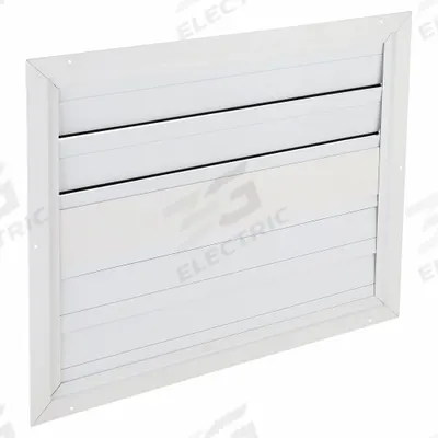 Dayton 40"H-W Aluminum Ceiling Truss Damper: For 42 in Fan, Single Panel, 42 in H - Ceiling/Roof-Mount Backdraft Dampers