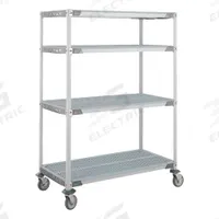 METRO Utility Cart: 62 in x 26 in, 67 in Overall Ht, 4 Shelves, Antimicrobial/Corrosion-Resistant (MPN 3TJ72). Key specifications — attr36820: Antimicrobial; Corrosion-Resistant; attr36821: Standalone; attr33729: METRO; attr36813: Yes; attr36815: 4; attr36810: (2) Swivel Casters with Brakes; attr36812: 304 Stainless Steel.