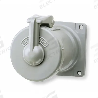 HUBBELL Pin and Sleeve Receptacle: Gray, 250V DC/600V AC, Three Phase, 100 A, 3 Pole - Watertight Receptacles