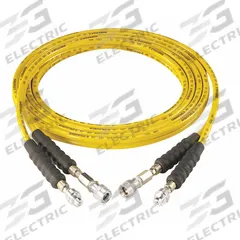 Hydraulic Hose Assembly: 1/4 in ID, F Coupler x M Coupler, 6 1/2 ft Lg, Yellow, Thermoplastic (MPN THQ702T). Key specifications — Hose Color: Yellow; Hose Tube Material: Thermoplastic; Fitting Type: F Coupler x M Coupler; Manufacturer Part Number: THQ702T; Brand: ENERPAC.