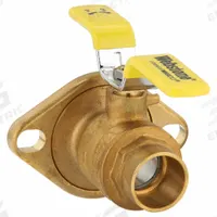 WEBSTONE Manual Two-Way Ball Valve: 1 1/4 in, Brass, Straight, Sweat x Flange, Full Port Ball Port (MPN 51405HV). Key specifications — Brand: WEBSTONE; Handle: Tee.