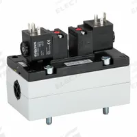 AVENTICS Solenoid Air Control Valve: Series 581, Double Solenoid, Five-Way / Two-Position, 24V DC (MPN 5814290650). Key specifications — attr1077643: Plug-In; attr1093108: Solenoid Coil Included; attr1077629: AVENTICS; attr1077665: Internal Pilot; attr1077689: Detent; attr1077692: 581; attr1077625: 5814290650; attr1077679: Non-Locking.