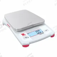 OHAUS Industrial Balance: (3) AA Batteries, 5 in x 5 5/8 in, Not IP Rated, Not NTEP Rated (MPN CX621). Key specifications — Readability: 0.1 g; Power Source: Battery; Weighing Units: g; Brand: OHAUS; Washdown: No.