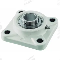 NTN 4 Bolt Flange Bearing: Radial Ball, 3/4 in Bore, Polymer, Set Screws, 3 3/8 in Lg, 1 55/64 in Wd (MPN SUCFPL204-12). Key specifications — Bore Type: Cylindrical; Brand: NTN; Lubricant Material: FDA/USDA-H1 Solid Grease; Mounting Bolt Size: 3/8 in; System of Measurement: Inch; Included Bearing Cap: None.