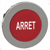 SCHNEIDER Extended Push Button: Red, 30 mm Mounting Size, Metallic, Momentary (MPN ZB4FL433). Key specifications — Brand: SCHNEIDER; Action: Momentary; Legend: Arret; Series: XB4; Push Button Material Type: Metallic.