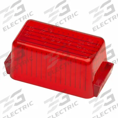 GROTE Replacement Lens: Rectangular, Clearance and Marker Light, 1 in Ht - Vehicle Lighting - Rectangular Replacement Lenses