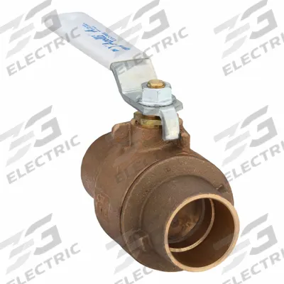 APOLLO Manual Two-Way Ball Valve: 1 1/2 in Size, Brass/Bronze, Straight, Sweat x Sweat - Bronze Ball Valves